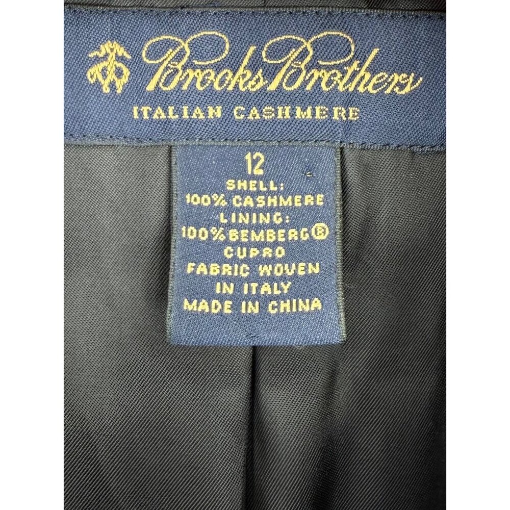 Brooks Brothers Loro Piana Black Italian Luxury Cashmere Blazer Jacket Workwear - Picture 12 of 16